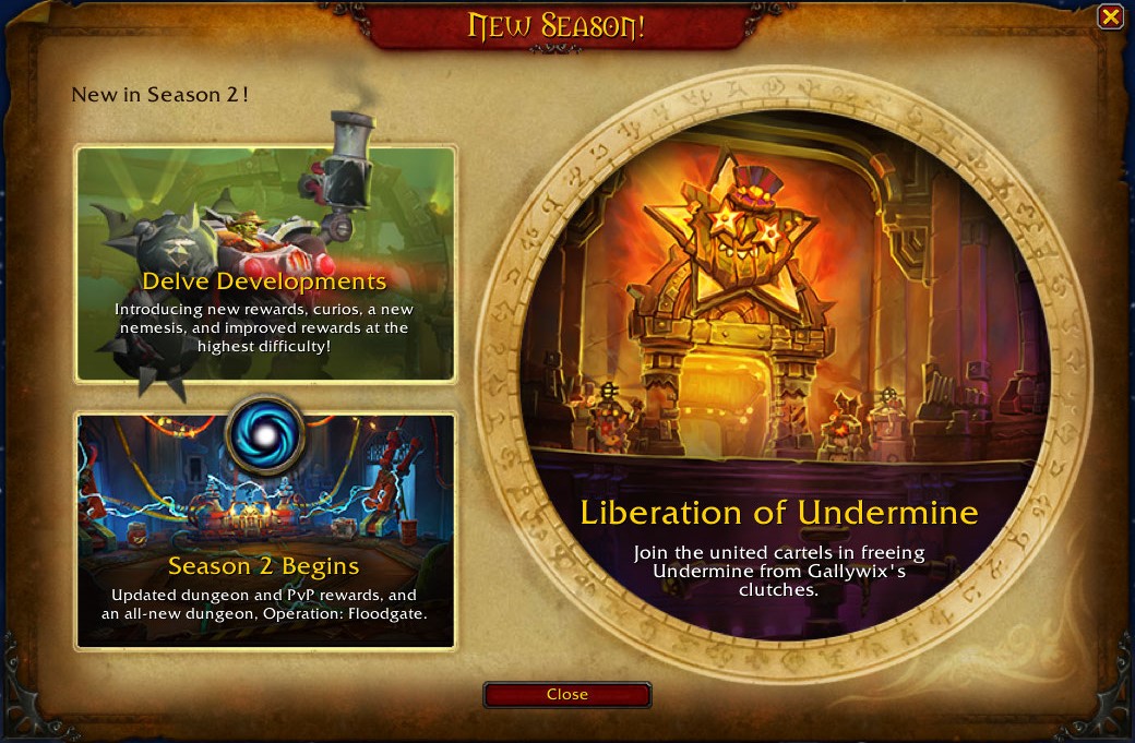 warcraft_wiki's tweet photo. #Warcraft Patch 11.1 Undermine(d) realms are coming up. See what's changing in Season 2! https://t.co/Rp3jZUWPuN https://t.co/PVkQGHnuoO