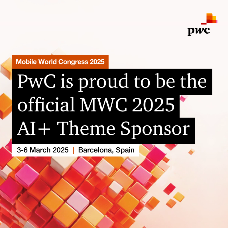 PwC's tweet photo. 🚀We're proud to be the official #MWC25 AI+ Theme Sponsor. Join us as we share cutting-edge insights and real-world use cases from our AI leaders and global Alliance partners.

Learn more about PwC at Mobile World Congress: https://t.co/G9NvH1nY4M https://t.co/wgrO3qDU2V
