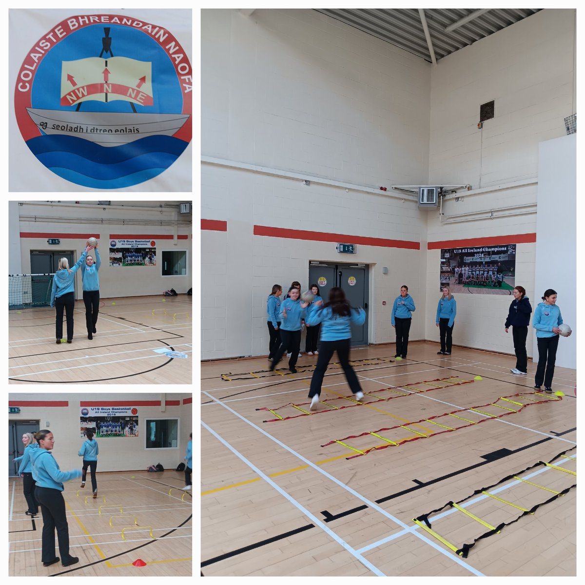 Pictured are TY students from <a href="/Saint_Brendans/">St. Brendans College</a> working on the practical element of their gaa lifeskills coaching programme today with <a href="/MayoGAA/">Mayo GAA</a> GDO <a href="/Sweets_Eoin/">Eoin Sweeney</a>, they are working on fundamental movement skills of gaelic games.