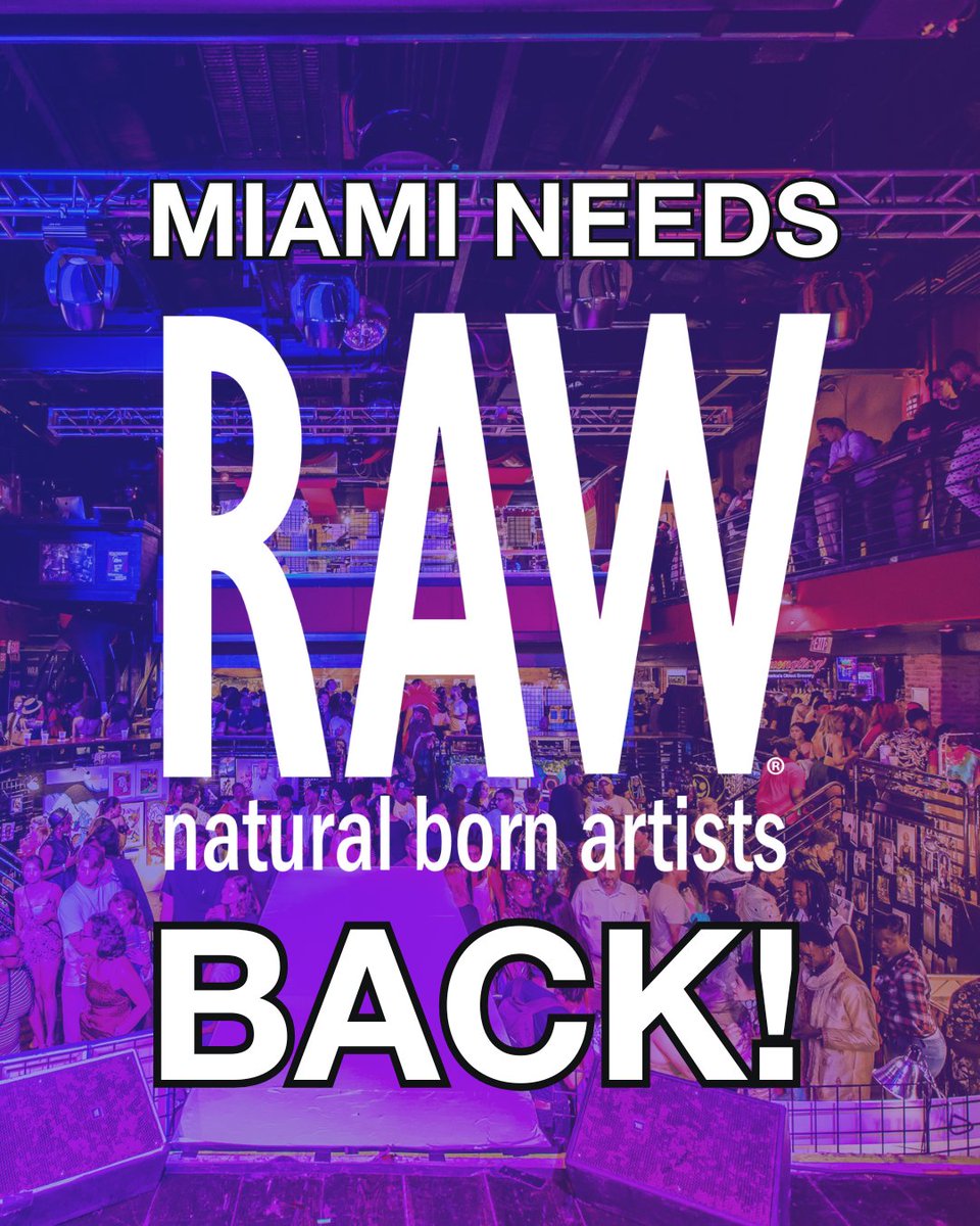 We feel the void, Miami! 💔🌊 Let’s bring RAW back bigger and bolder—think you’ve got what it takes? Apply now via the link in our bio and let's talk! 🎭✨