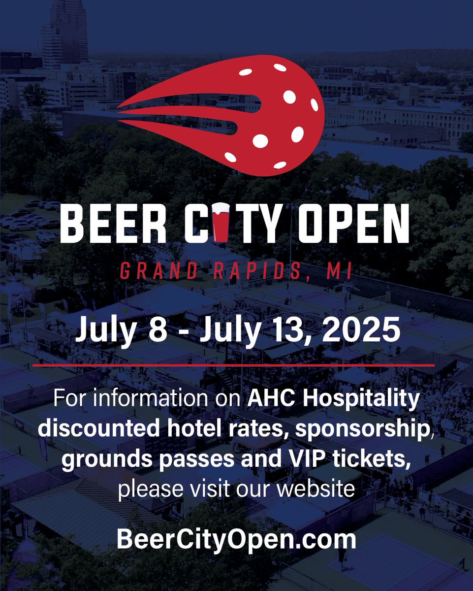 The ☀️ is shining in Michigan. It’ll be July before we know it.  Check out our website for any and all Beer City Open information!