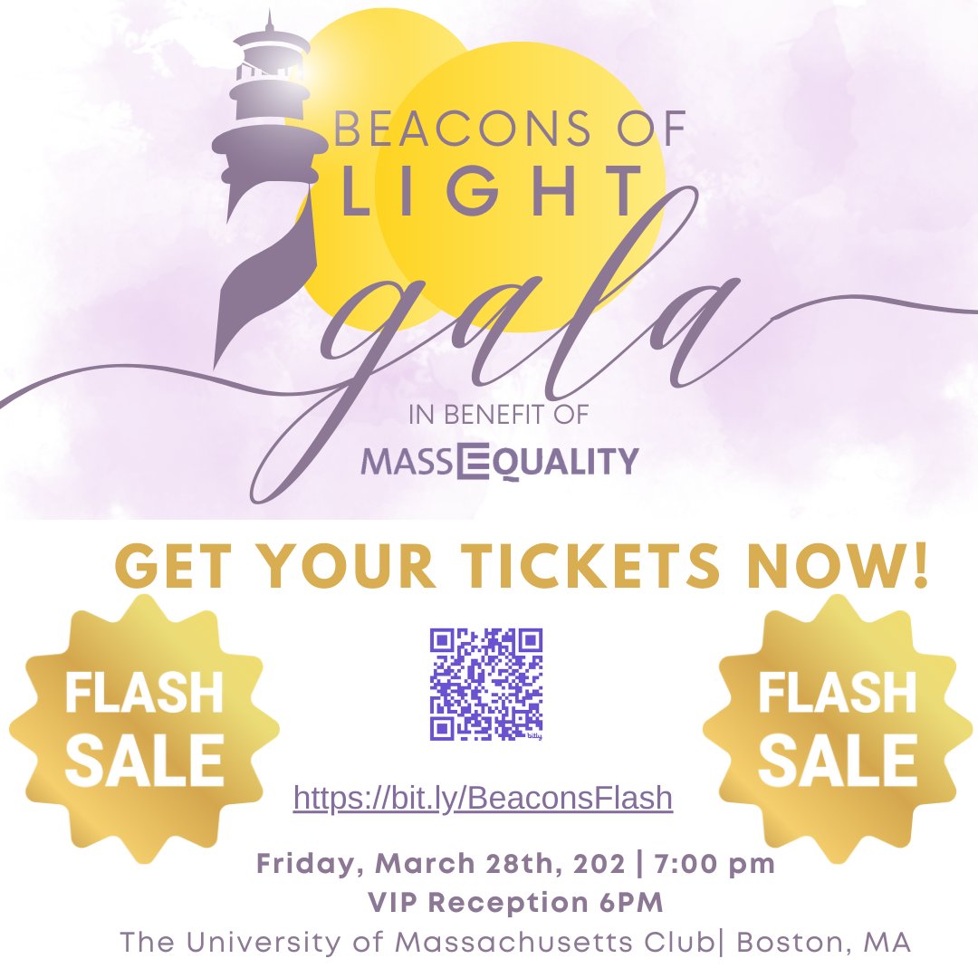 Beacons of Light Gala Flash Sale!  Early Bird Ticket Pricing ends March 1st!  bit.ly/BeaconsFlash