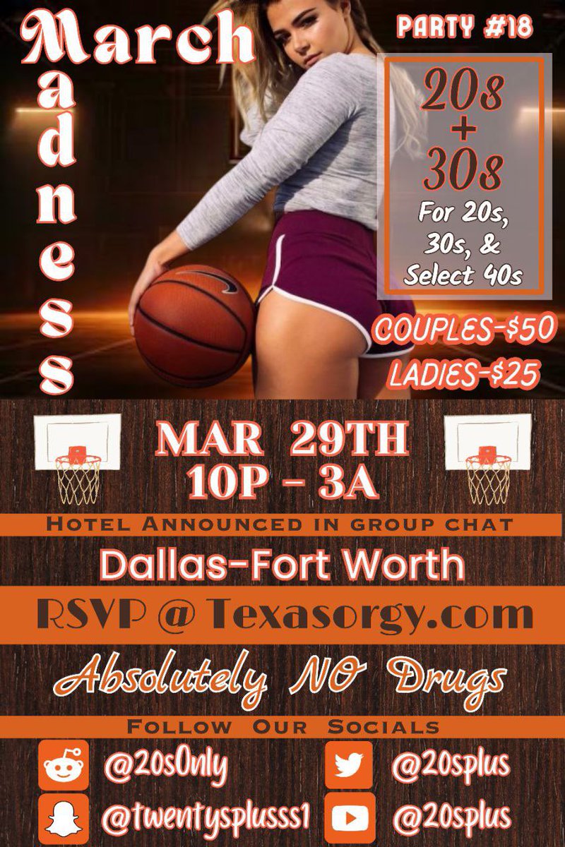 #party 18
Couples/Ladies Only
RSVP here
texasorgy.com/events

#swingers #orgy #hotelparty #swinging #swingergroup #swingerevents #swingerparty #dallasswingers #dallashotwife #txswingers #TexasSwingers #txhotwife #hotwife #sharedwife #hornywife #dallas #vixen #dfwswingers