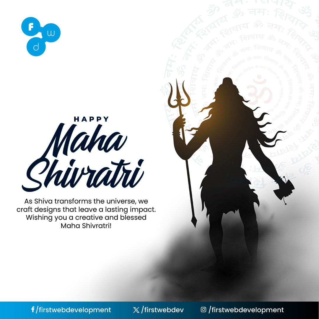 firstwebdev's tweet photo. Just as Lord Shiva symbolizes transformation, we innovate to transform the digital world! 📷📷 Wishing you a blessed and prosperous Mahashivratri. 📷 #Mahashivratri #DigitalTransformation #TechWithSpirituality #firstwebdevelopment #FWD https://t.co/aPnDoqOTpe
