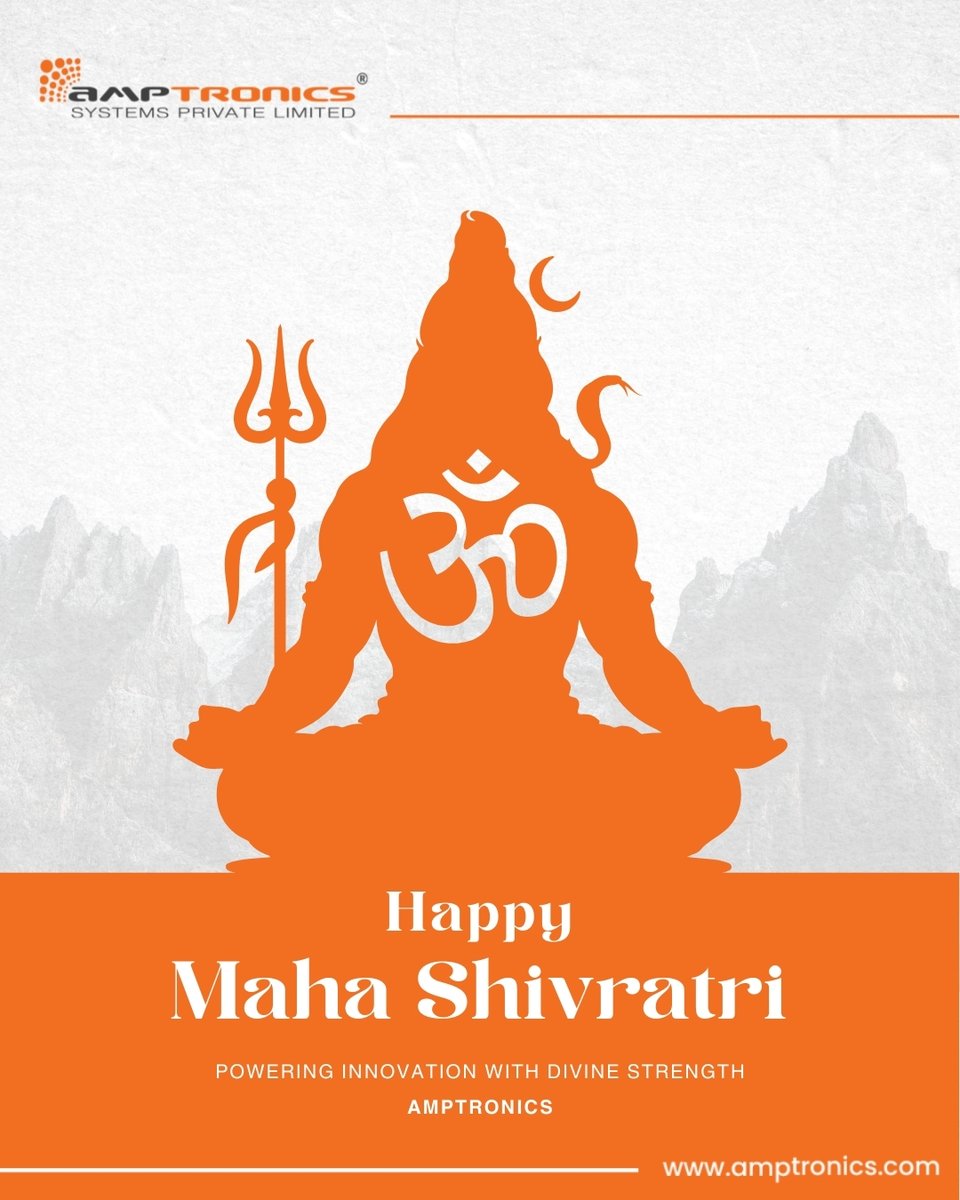 Amptronics's tweet photo. Happy Maha Shivratri! 🔱

Harnessing the divine strength of Lord Shiva, we continue to power innovation and transform the connected world. May this auspicious day bring wisdom, energy, and success to all! ⚡🚀

#HappyMahaShivratri #HarHarMahadev #MahaShivratri2025 #ShivShakti https://t.co/rMTd38avsf