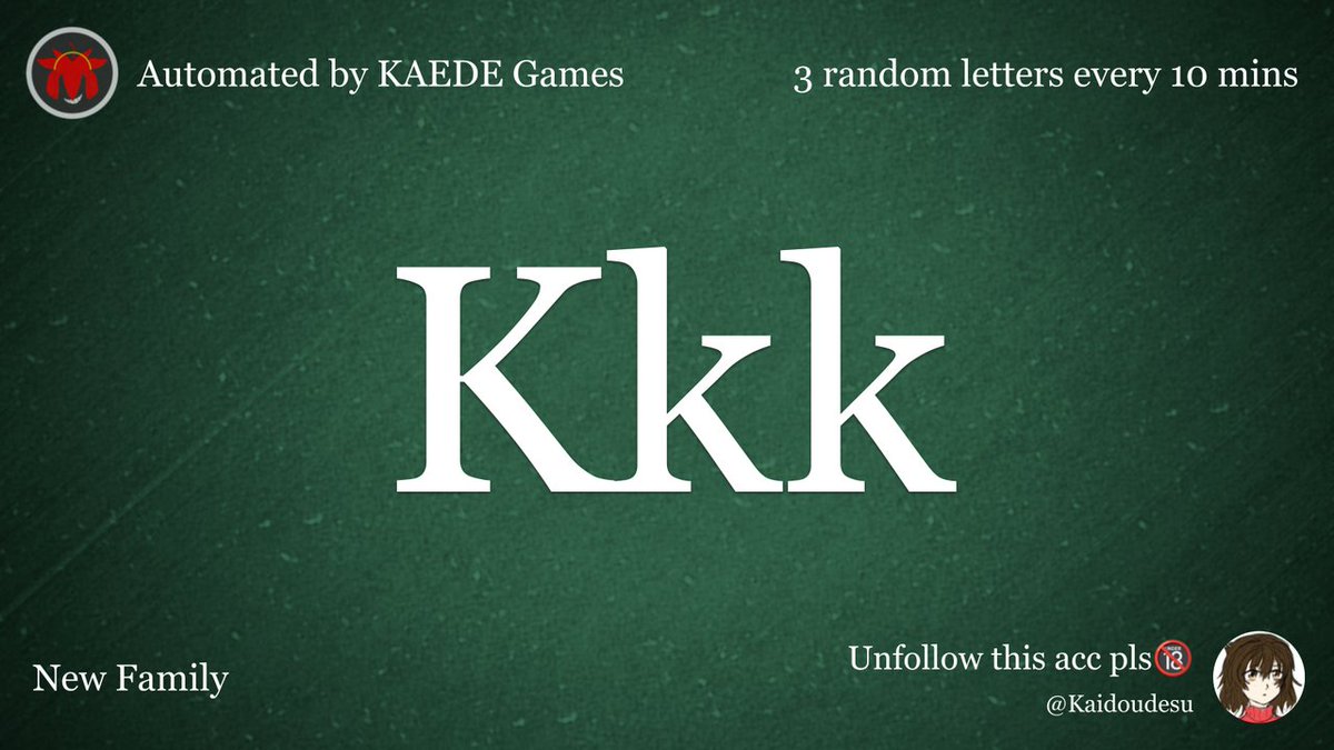 3letter_'s tweet image. Kkk