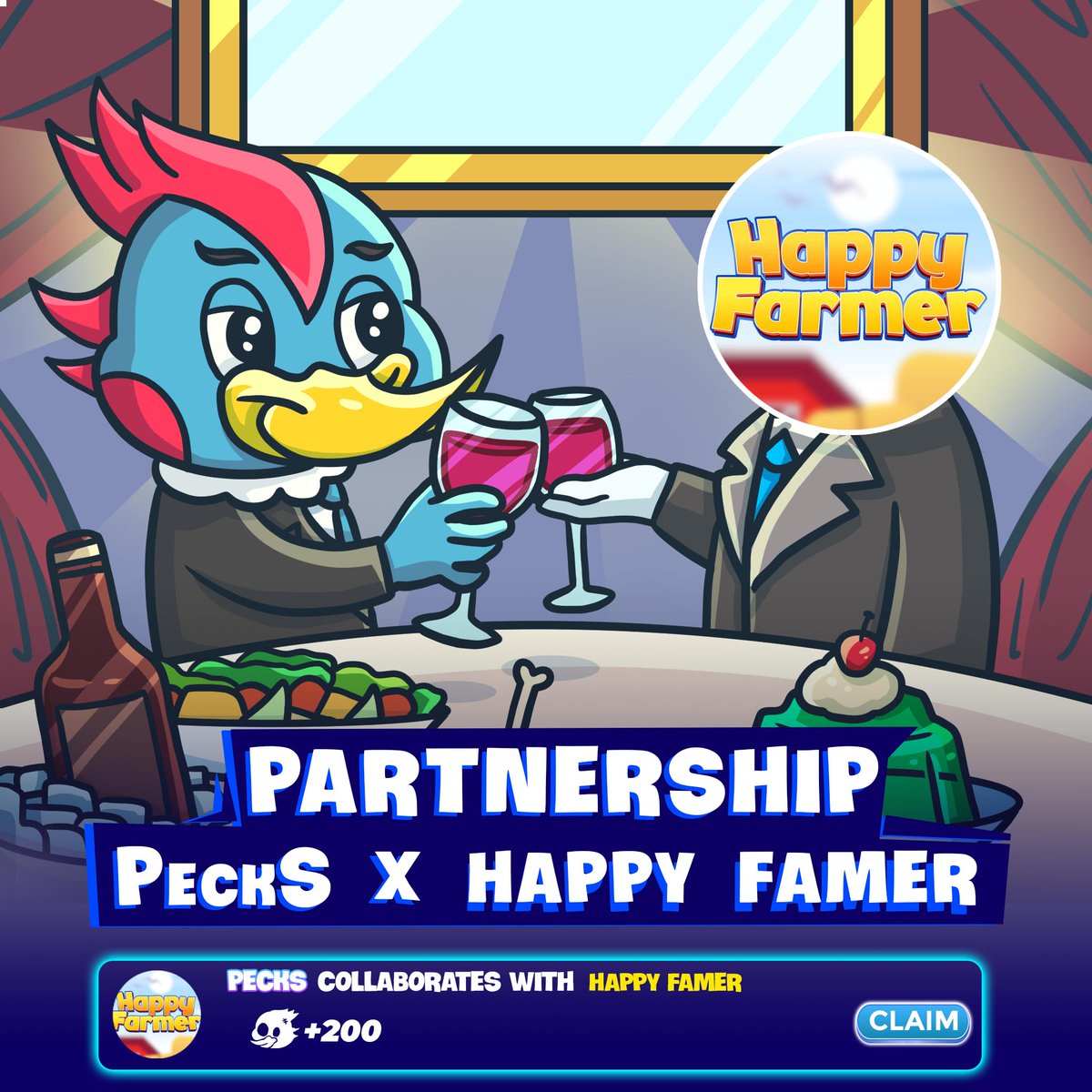 🎊 PeckS x Happy Farmer – Grow, Harvest &amp; Earn! 🚀🌾🐦

PeckS is partnering with Happy Farmer, the first farm simulator on Telegram with 500K+ farmers! Now you can harvest crops, complete tasks, and expand your farm while earning $PECKS rewards! 🌽💰

🚜 Build &amp; upgrade your farm