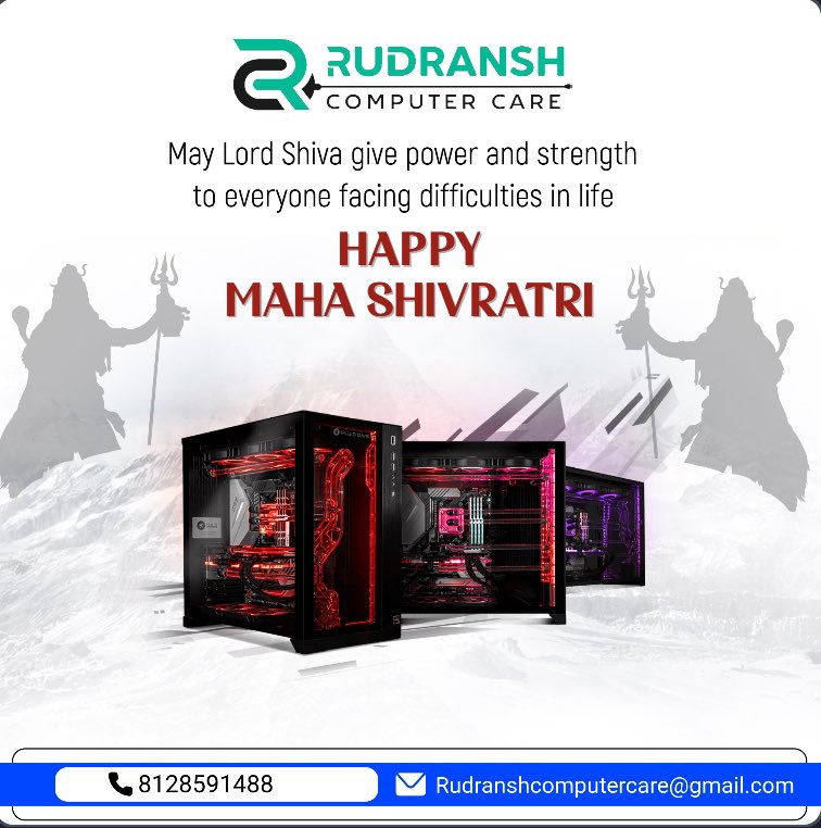 RudranshComCare's tweet photo. #Rudransh
May Lord #Shiva give #power and #strength to everyone facing difficulties in life
#HAPPY #mahasivaratri
“𝙊𝙣𝙚 𝙎𝙩𝙤𝙥 𝙎𝙤𝙡𝙪𝙩𝙞𝙤𝙣” your #Computer #Hardware, #Software #installation, #operatingsystem Installation, #Networking New Setup https://t.co/hmxeoGNKPR