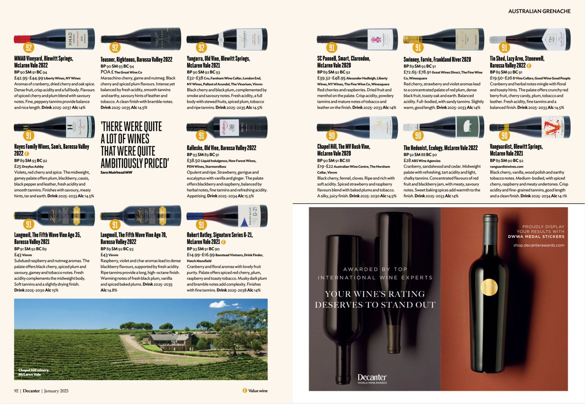 DECANT THIS!

Knock me over with a feather - Three of our Grenache wines are featured in the Decanter Australian Grenache Report!

aphelionwine.com.au/blogs/news/thr…
