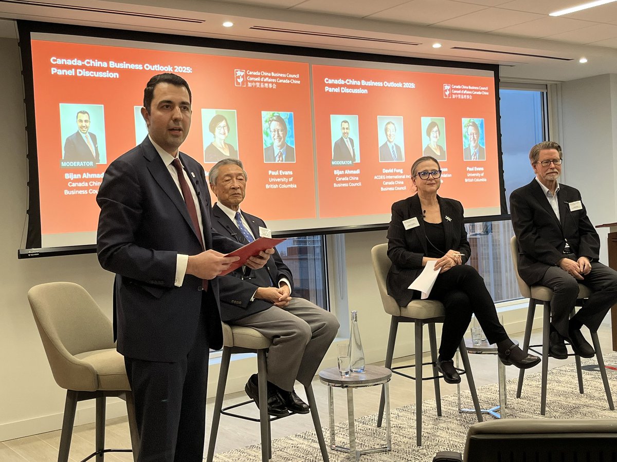Eileen Lao (@eileen_lao) on Twitter photo Inspiring evening <a href="/Canada_China/">CCBC | Conseil d'affaires Canada-Chine | 加中贸易理事会</a> reception to welcome the new Executive Director & CEO Bijan Ahmadi. The dynamic panel discussion on Canada–China economic outlook provided forward-looking insights amid recent U.S. tariffs reshaping North American trade. Inspiring evening <a href="/Canada_China/">CCBC | Conseil d'affaires Canada-Chine | 加中贸易理事会</a> reception to welcome the new Executive Director & CEO Bijan Ahmadi. The dynamic panel discussion on Canada–China economic outlook provided forward-looking insights amid recent U.S. tariffs reshaping North American trade.