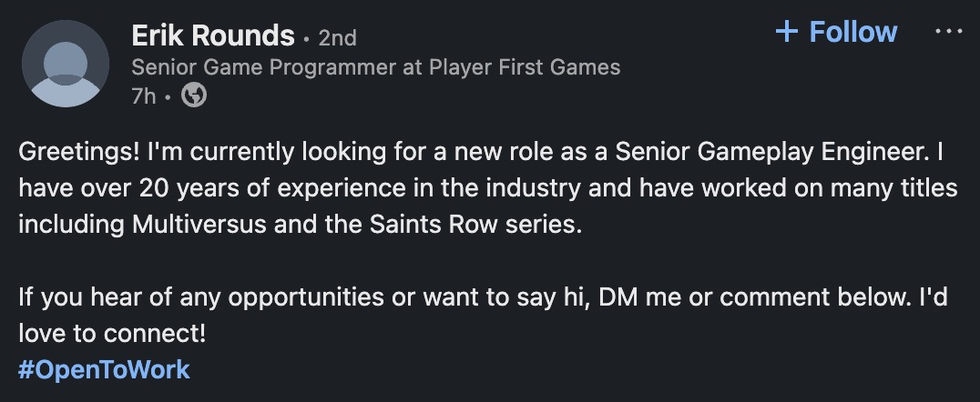 realTedMcKenzie's tweet image. By now you must've heard about WB Games' genius decision to close #PlayerFirstGames, #WBGamesSanDiego, and #MonolithProductions (Rocksteady is intact by the way) as part of a new strategy.

It can be now be confirmed that at least a portion of developers was laid off as a result.