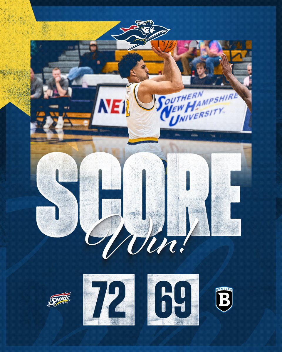 snhupenmen's tweet photo. RECAP: @SNHUMBB Guts Out 72-69 Win at Bentley to Secure No. 2 Seed https://t.co/EszCPuZWZ0 https://t.co/354A6wcONw