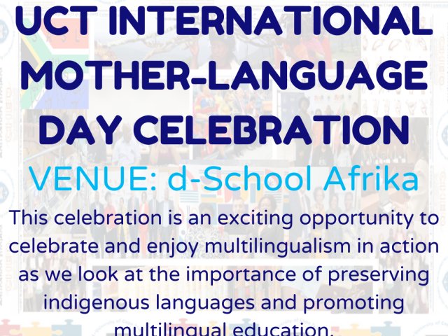 lcschultz36's tweet image. I will be joining the IMLD celebration tomorrow 
at UCT as we reflect on our multilingual journey and chart the way forward. 

Celebrate International Mother Language Day at UCT!

#pansalb 
#dsac 
#uct