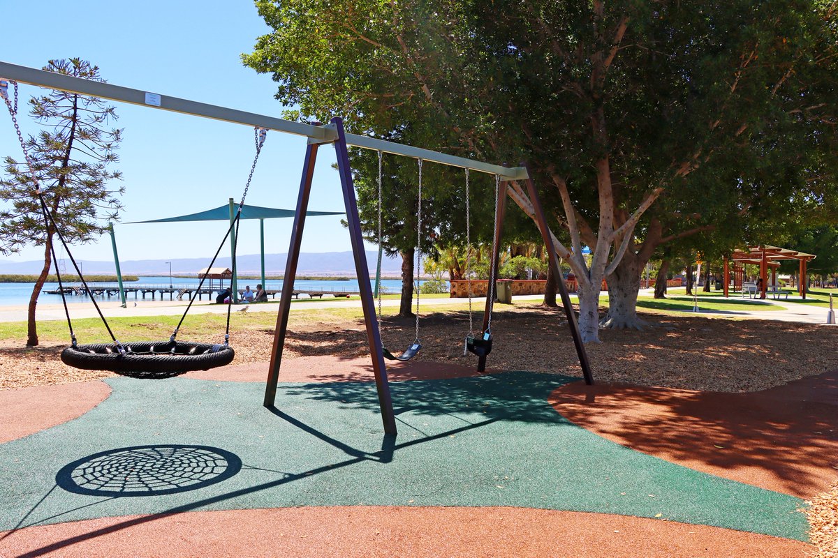 We are thrilled to announce that the brand-new playground at Solomontown Beach is now officially OPEN! 
Bring the whole family to enjoy the fantastic new facilities as part of the Port Pirie Riverbank Precinct Stage 1 Upgrade and make the most of the beautiful surroundings.