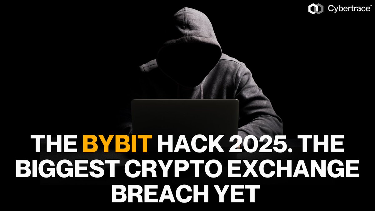 Cybertrace_com's tweet photo. The biggest crypto exchange hack to date! What happened, who is behind the ByBit hack and what's to come next.
https://t.co/K0R2JdJT7J

#HACKEDBYBIT #cybertrace #ScamAlert #cryptocurrency #Bybit https://t.co/1xihXzAwfN