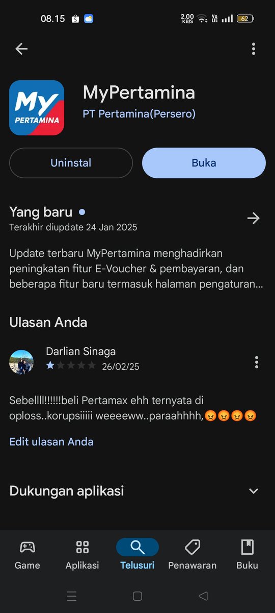 dasinaga's tweet photo. @ardisatriawan Niih pelampiasan gue..kasih bintang satu gesss ,,biar nyaho https://t.co/L0KcuiUcOO