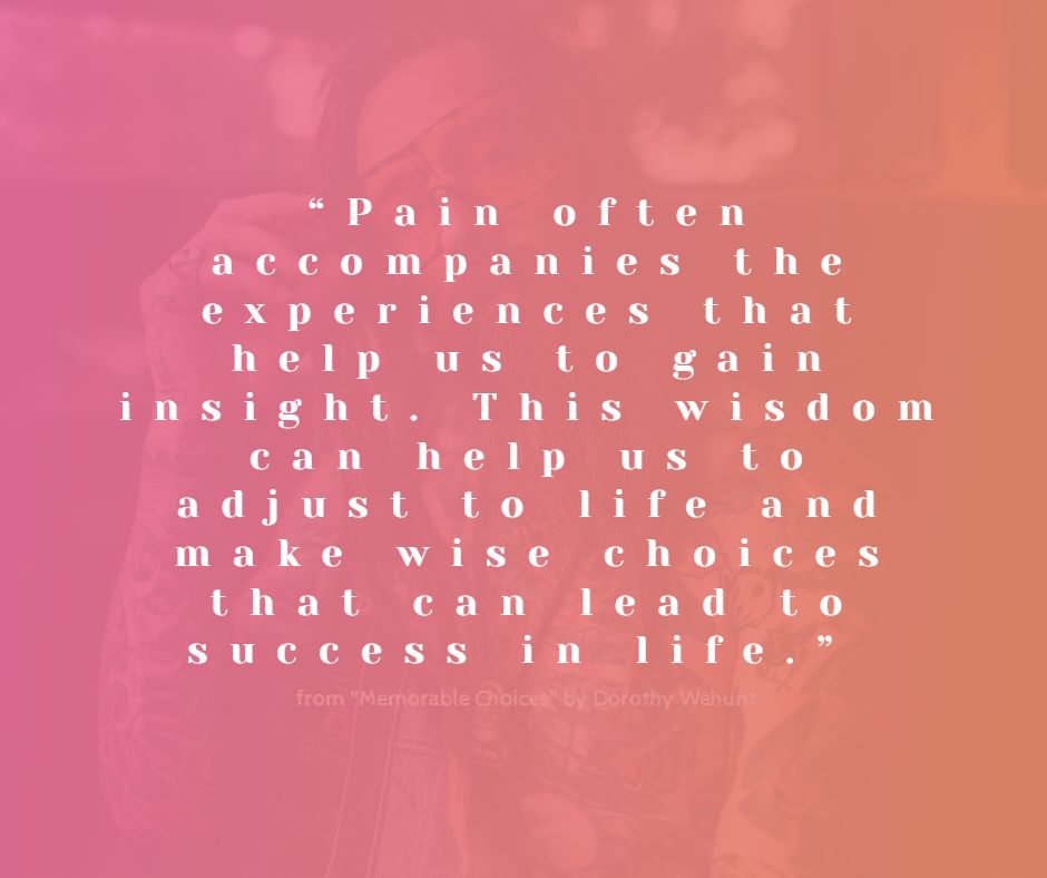 DorothyWehunt's tweet photo. Good morning!
I hope this quote from "Memorable Choices" a book of true short stories gives you the insight to make a good day.
#quotes #experience #help #wisdom #life #choices #true #shortstory #succss
 https://t.co/l4DpkLNTqT https://t.co/hVbenFqYIC