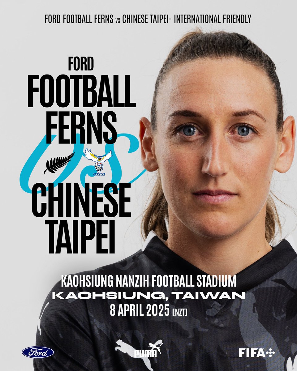 That was fun, ready for another one? 🇳🇿

We’re excited to confirm the Ford Football Ferns next games against Chinese Taipei (FIFA Rank 42) in April 🌿🔜