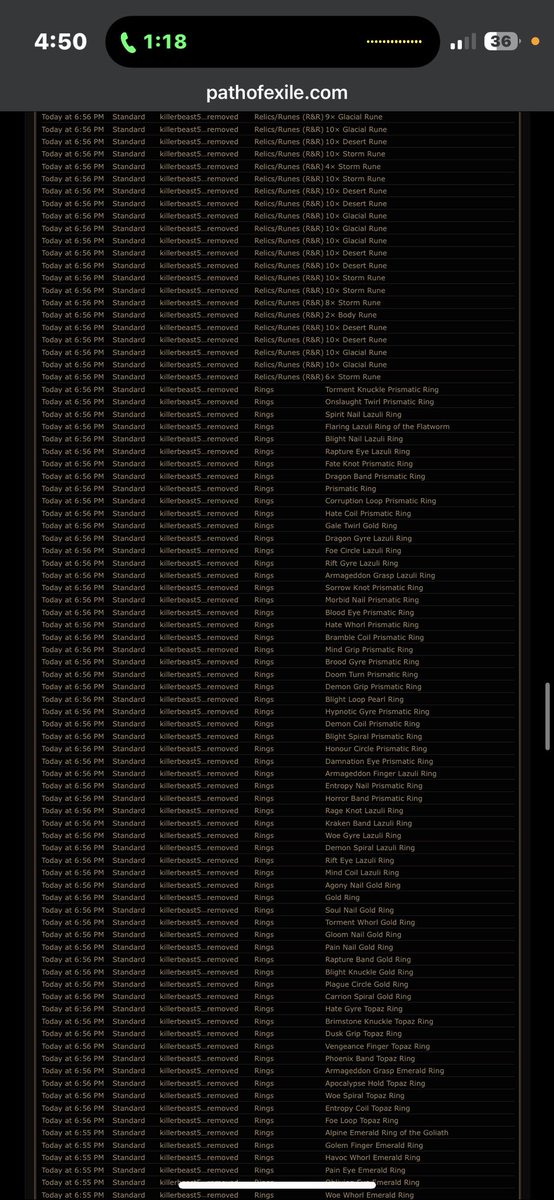 AGJ_Reaper's tweet photo. @pathofexile The Owner of this account claims to have been hacked by people from two geographical regions simultaneously then wiped out guild stash I would like the matter investigated if you wouldn’t mind getting back to me with the results https://t.co/ZYpShE8ERj
