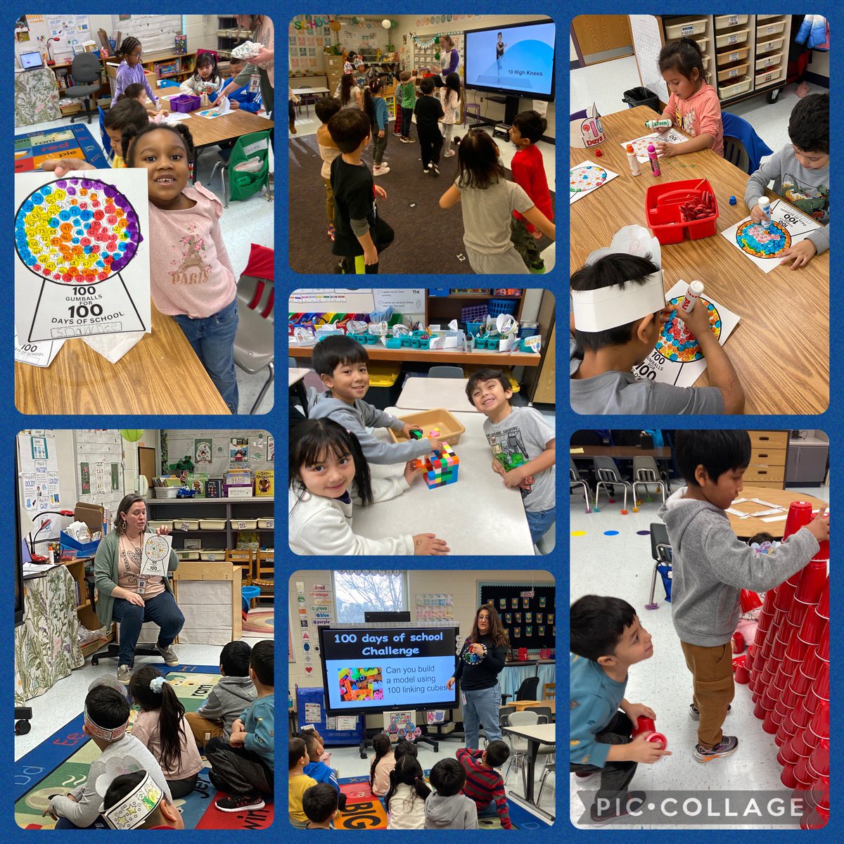 Dr_Mihalik's tweet image. 100th Day class station rotations in @SugarlandES Kindergarten 💯 #100thDayOfSchool