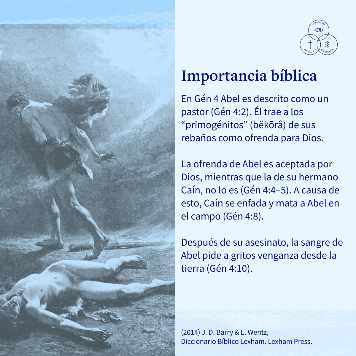 EstudioBiblia's tweet photo. Conoce más sobre Abel, el segundo hijo de Adán y Eva, y su importancia en la Biblia de la mano de Logos Español y el Diccionario Bíblico Lexham. 🧐

#Lexham #DiccionarioBíblicoLexham #Abel https://t.co/FtbM8tI86N