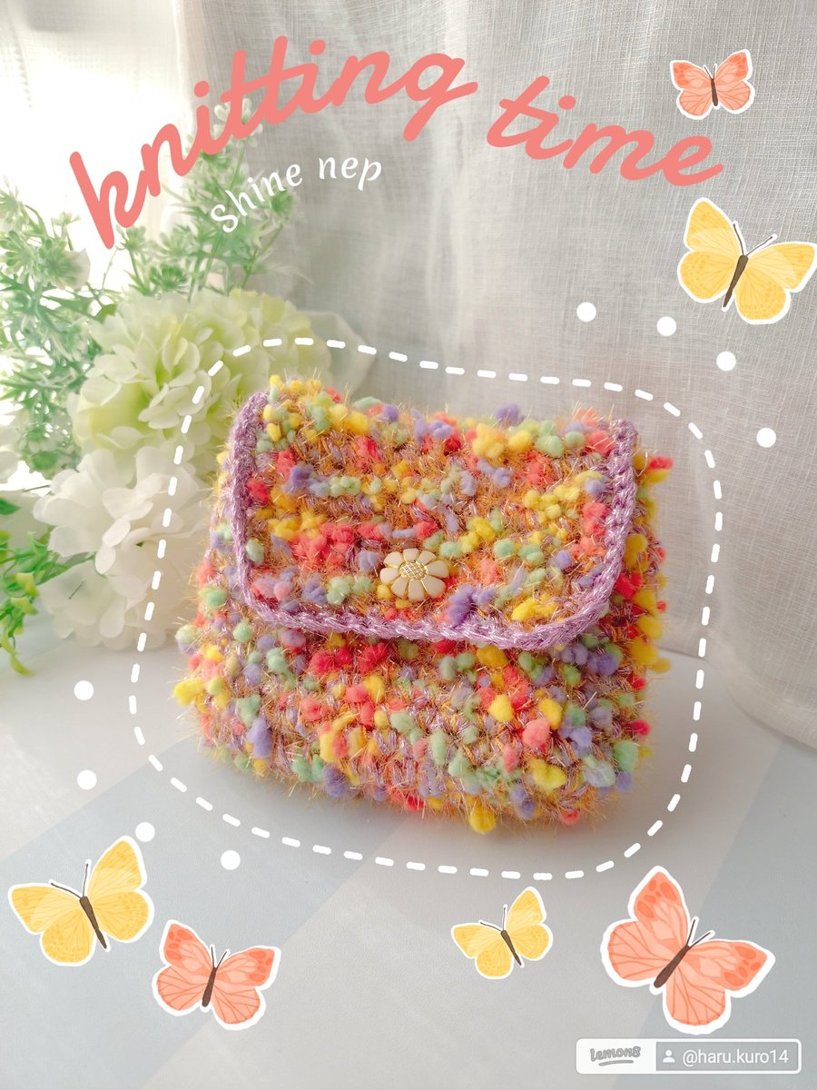 Runa54htm66's tweet photo. おはようございます☀
DAISOで一目惚れした毛糸で♡

 #編み物  #knitting https://t.co/fVVvYXnahU
