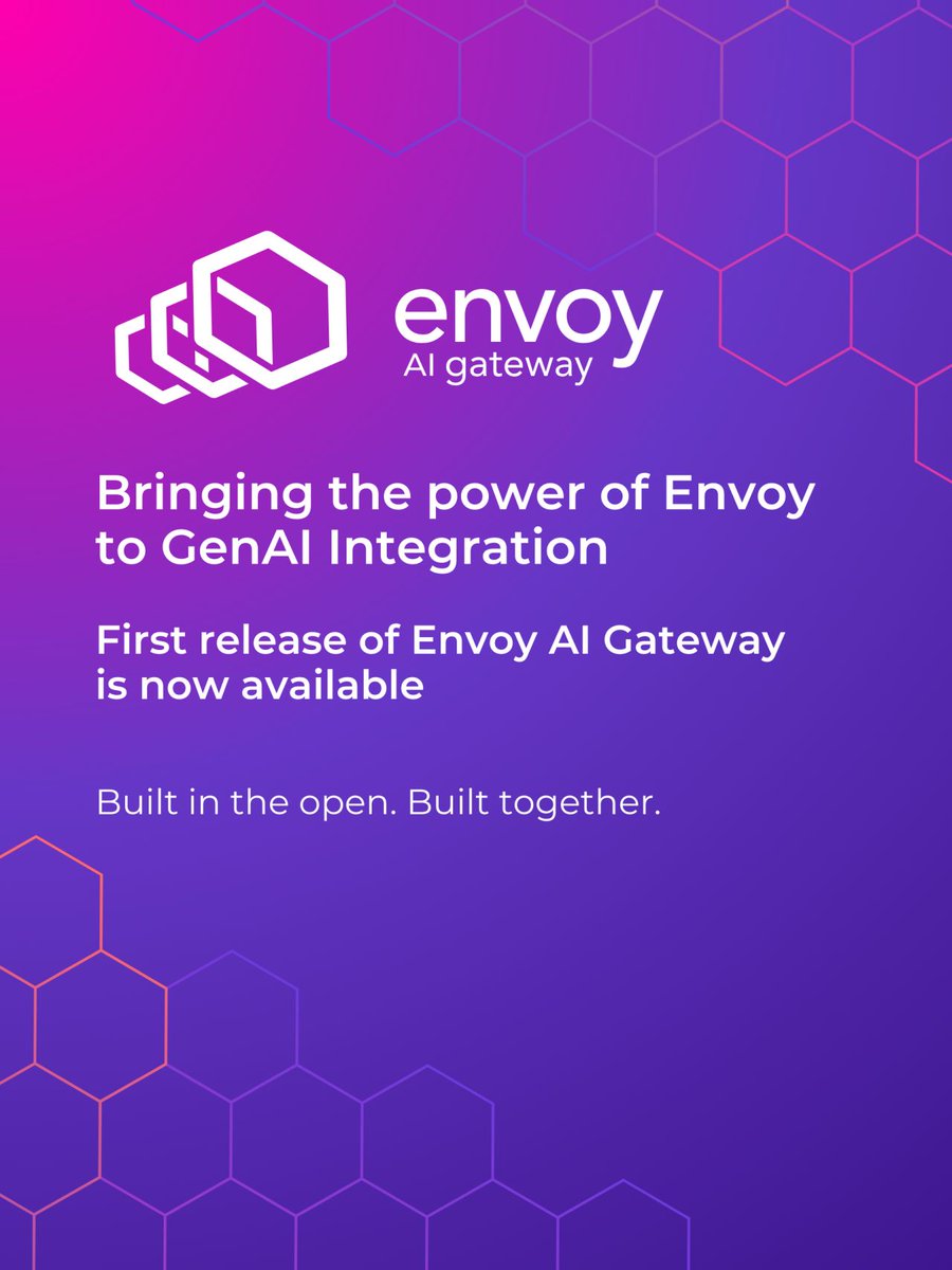 Today, we launched Envoy AI Gateway v0.1 - and this is just the beginning.

👏 Huge thanks to our community members from Tetrate, Bloomberg, WSO2, RedHat, Google, and independent contributors who shaped the roadmap with discussions &amp; feedback!

Read more: tinyurl.com/yhxvty5d