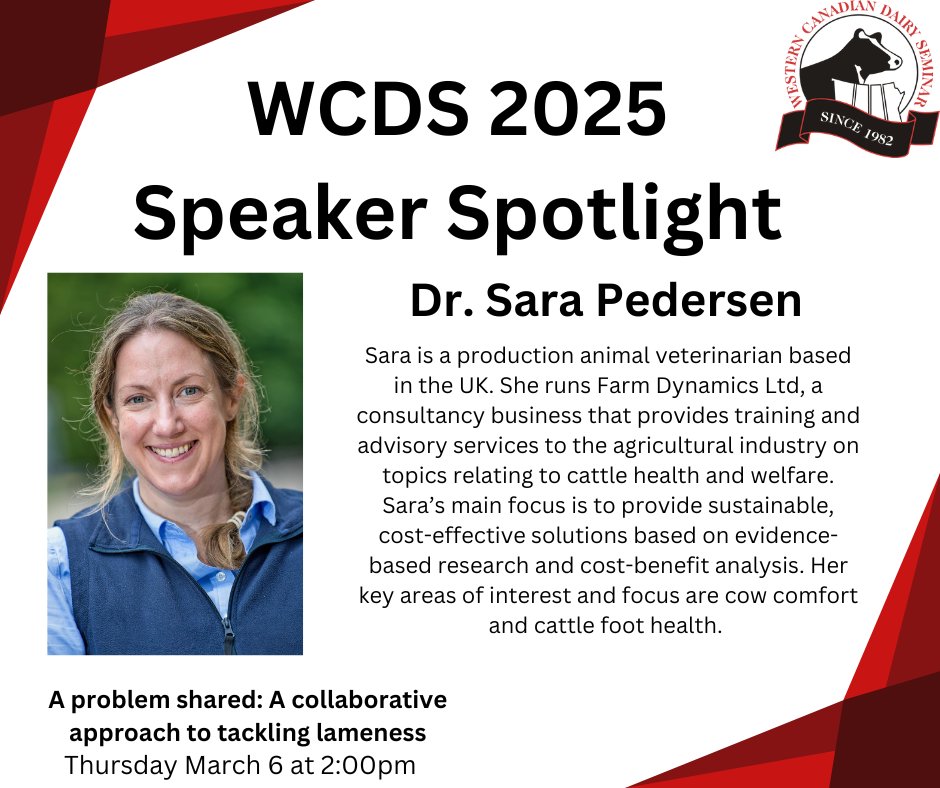 Join us on March 6th where our Session 6 speakers will be discussing "Animal Welfare: Finding Your Feet:  Pathways to Improved Locomotion"

#wcds #wcds2025