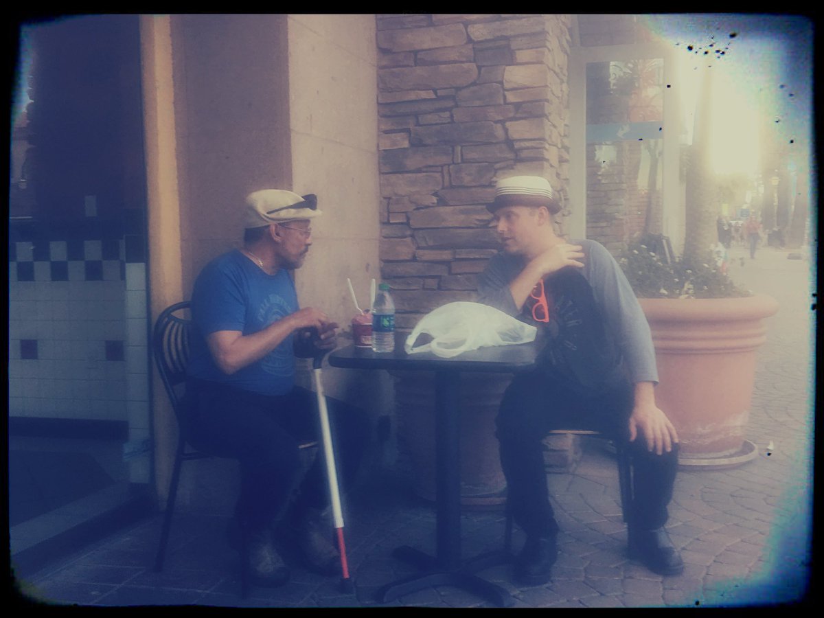 Jacksta's tweet photo. My husband (left) was a Vietnam Veteran. He’s was old school and enjoyed talking with strangers. He said good morning, good afternoon, and good evening when we saw people the on the street. He knew how to listen and have a good conversation. He appreciated people. #LossofSpouse https://t.co/cLhi3avoP0