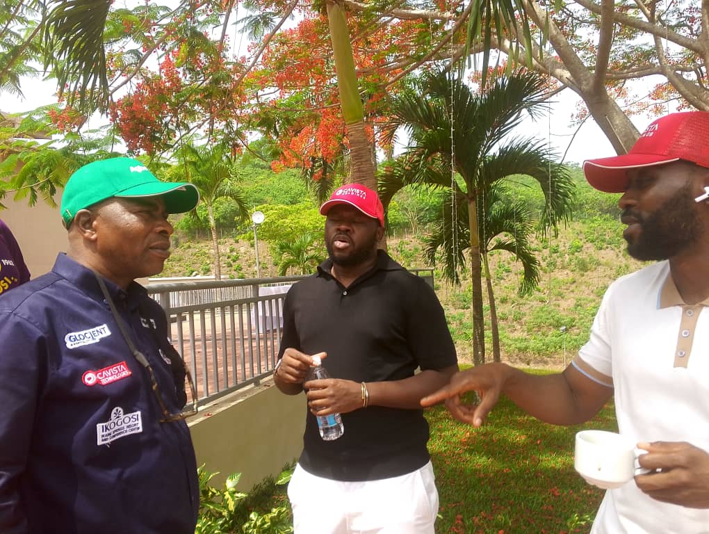 The Shagaya Brothers, #Kabir and #Hakeem with #Adl, at the sideline of a workshop for Cassava value chain, hosted by #Cavista Holdings at Ikogosi Warm Spring Resort. The workshop focused primarily on business-aligned initiatives, including increased investment in Cassava