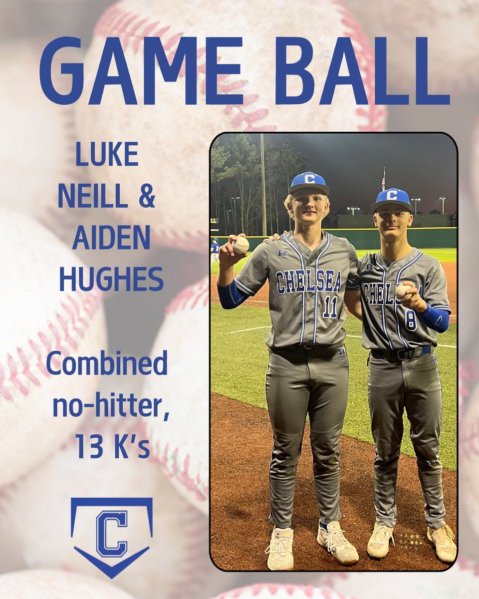 chshornetbball's tweet photo. Good win tonight at Mountain Brook. 

Aiden Hughes and Luke Neill combined on a no-hitter, while Mack Breazeale had a 2-for-4 night at the plate with a double and a 2-run homer. https://t.co/NOZHF7ibxq