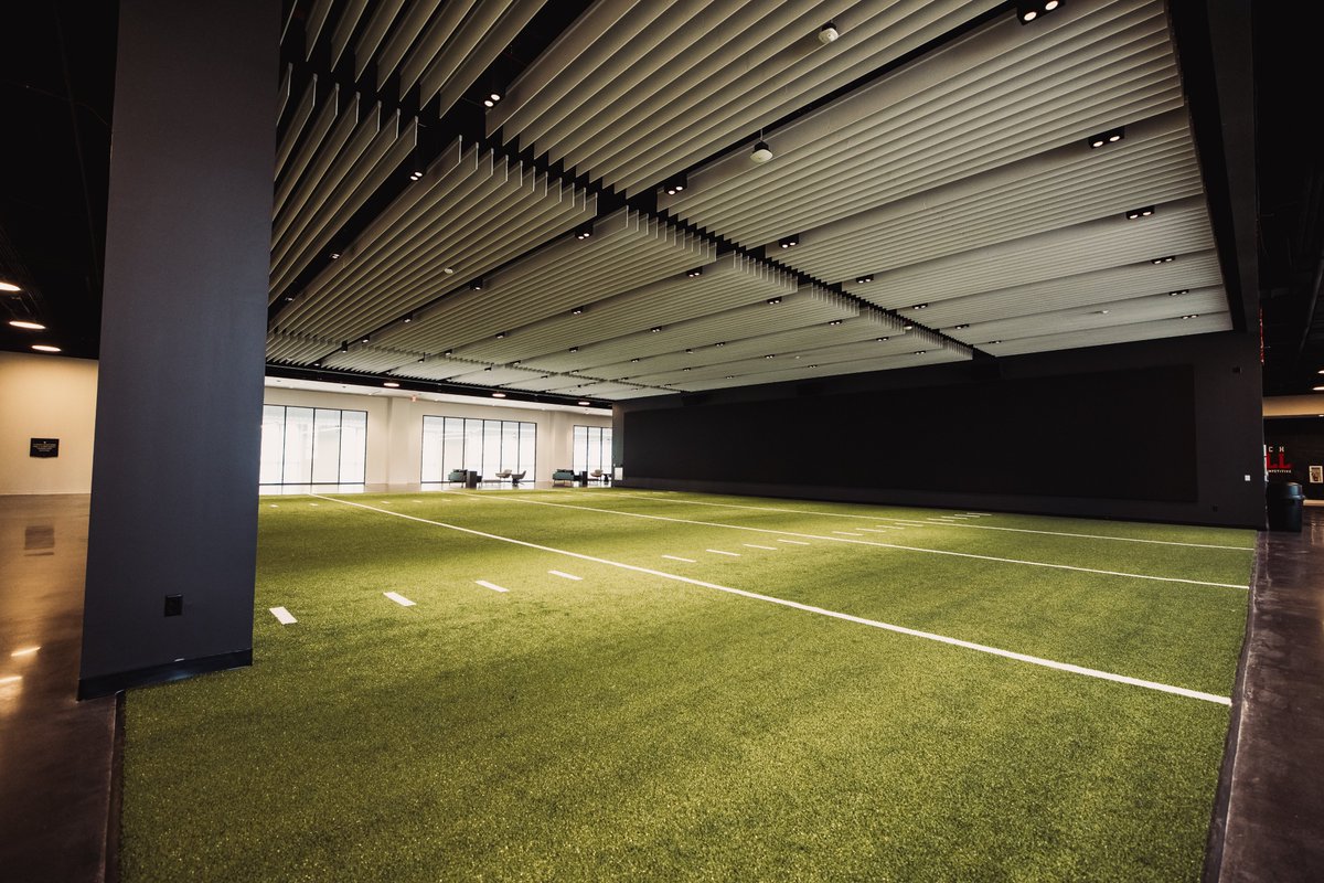 Texas Tech Football (@texastechfb) on Twitter photo The <a href="/PatrickMahomes/">Patrick Mahomes II</a> Walk-Through Room is the largest in the country, college or NFL.
25-by-20 yard turf surface
70-foot wide x 10.5-foot high LED screen The <a href="/PatrickMahomes/">Patrick Mahomes II</a> Walk-Through Room is the largest in the country, college or NFL.
25-by-20 yard turf surface
70-foot wide x 10.5-foot high LED screen