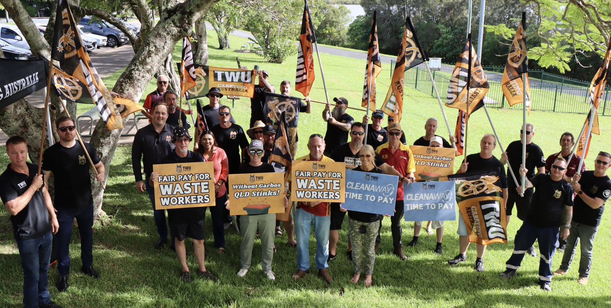TWU Members at Cleanaway Noosa took 24hr industrial action yesterday, as they continue to campaign for a decent wage increase and more rights at work.

These workers have gone backwards by more than 3% in real terms since 2022, it’s time they get the pay rise they deserve.