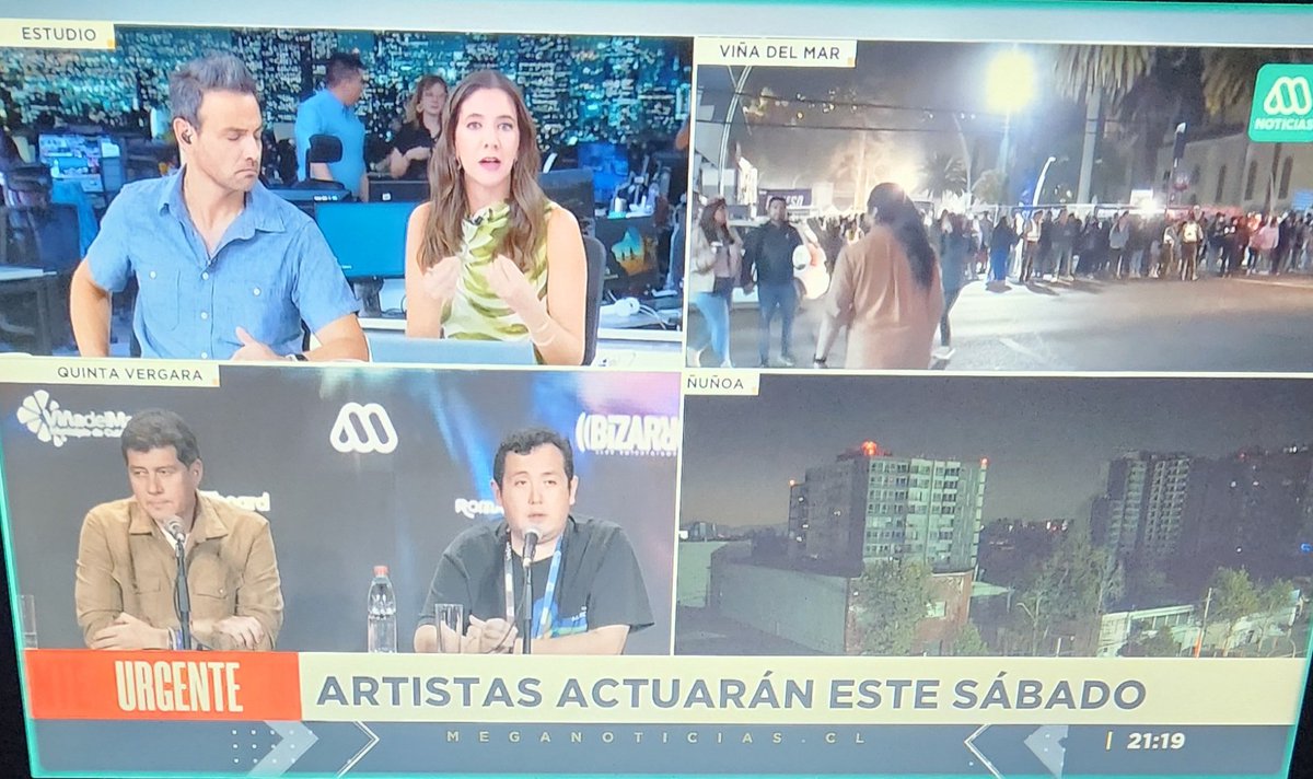 AngelaNava77's tweet photo. Se cambian los artistas de este día para el Sabado. Toque de Queda desde las 22:00 hrs en todo Chile.

#SinLuz #Vina2025 https://t.co/hySNABSrur