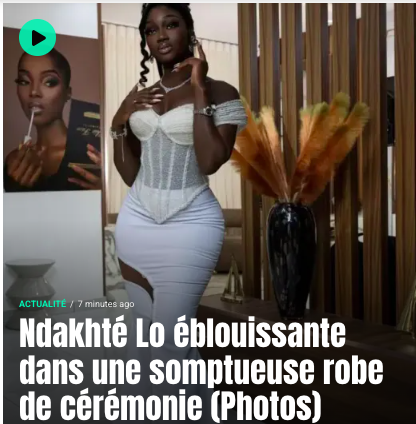 snap221com's tweet image. Sublime dans une magnifique robe de cérémonie, elle rayonne de charme et de prestance. Découvrez ces superbes clichés mettant en valeur son style raffiné et sa beauté éclatante. Lire la suite👇👇
snap221sn.com/ndakhte-lo-ebl…