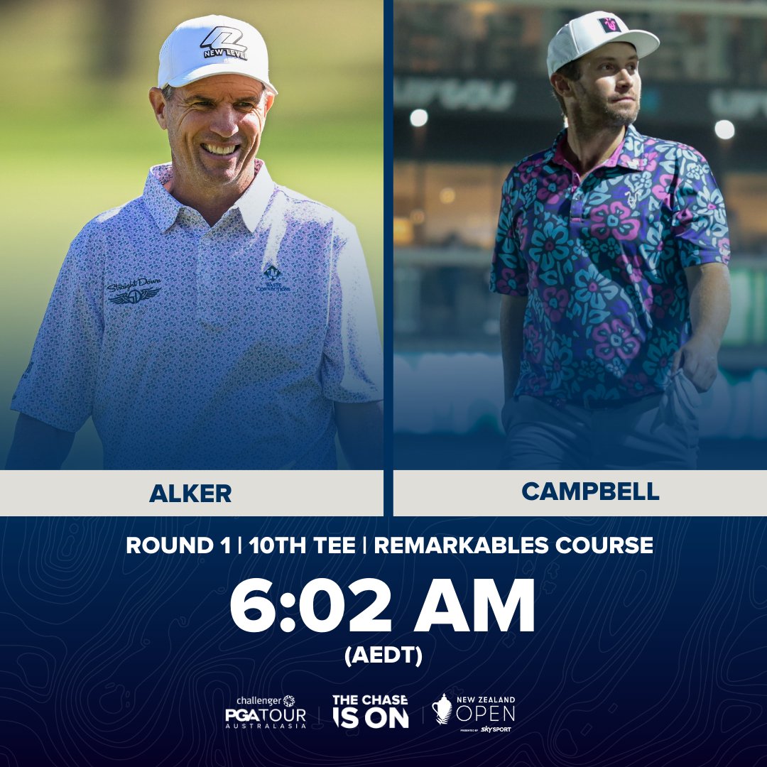 PGAofAustralia's tweet photo. The action at the #NZOpen kicks off this Thursday, with plenty at stake in the Order of Merit standings #ChaseIsOn
Live on @FOXSportsAUS , available on @Foxtel and @kayosports 12.30pm-4.30pm (AEDT)
Full tee times https://t.co/1y2w9e0MS9 https://t.co/B9G1WnbQ02