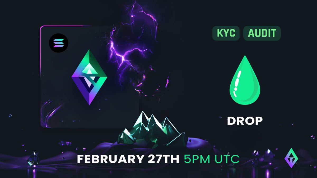 TheGemPad's tweet image. 💎 DROP PRESALE ANNOUNCEMENT 💎

We're proud to announce the presale for @Drop3io.
Their presale is taking place on the 27th of February at 5pm UTC! 🕗

✅ Presale link: solsale.app/presale/CVQk8J…

#SOL #Solana