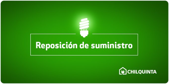 #ChilquintaInforma: En estos momentos se encuentra normalizado el suministro eléctrico en el sector #NuevaAurora en la comuna de #ViñadelMar a causa de la falla externa.