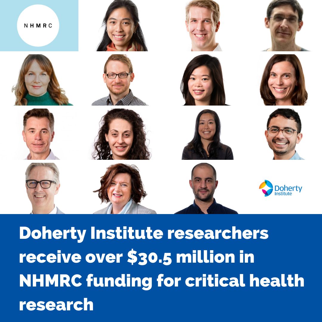 Doherty Institute (@thedohertyinst) on Twitter photo Congratulations to our 14 researchers for securing over $30.5 million in <a href="/nhmrc/">NHMRC</a> investigator grants to tackle major health challenges like antimicrobial resistance, influenza, malaria, tuberculosis, cancer and buruli ulcer. go.unimelb.edu.au/4oap <a href="/UniMelbMDHS/">UniMelb MDHS</a> <a href="/TheRMH/">The Royal Melbourne Hospital</a> Congratulations to our 14 researchers for securing over $30.5 million in <a href="/nhmrc/">NHMRC</a> investigator grants to tackle major health challenges like antimicrobial resistance, influenza, malaria, tuberculosis, cancer and buruli ulcer. go.unimelb.edu.au/4oap <a href="/UniMelbMDHS/">UniMelb MDHS</a> <a href="/TheRMH/">The Royal Melbourne Hospital</a>