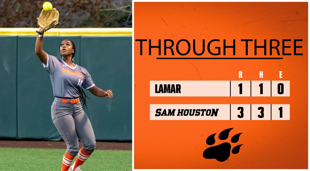 BearkatsSB's tweet image. Score update through three!

#EatEmUpKats | linktr.ee/SamHoustonSB