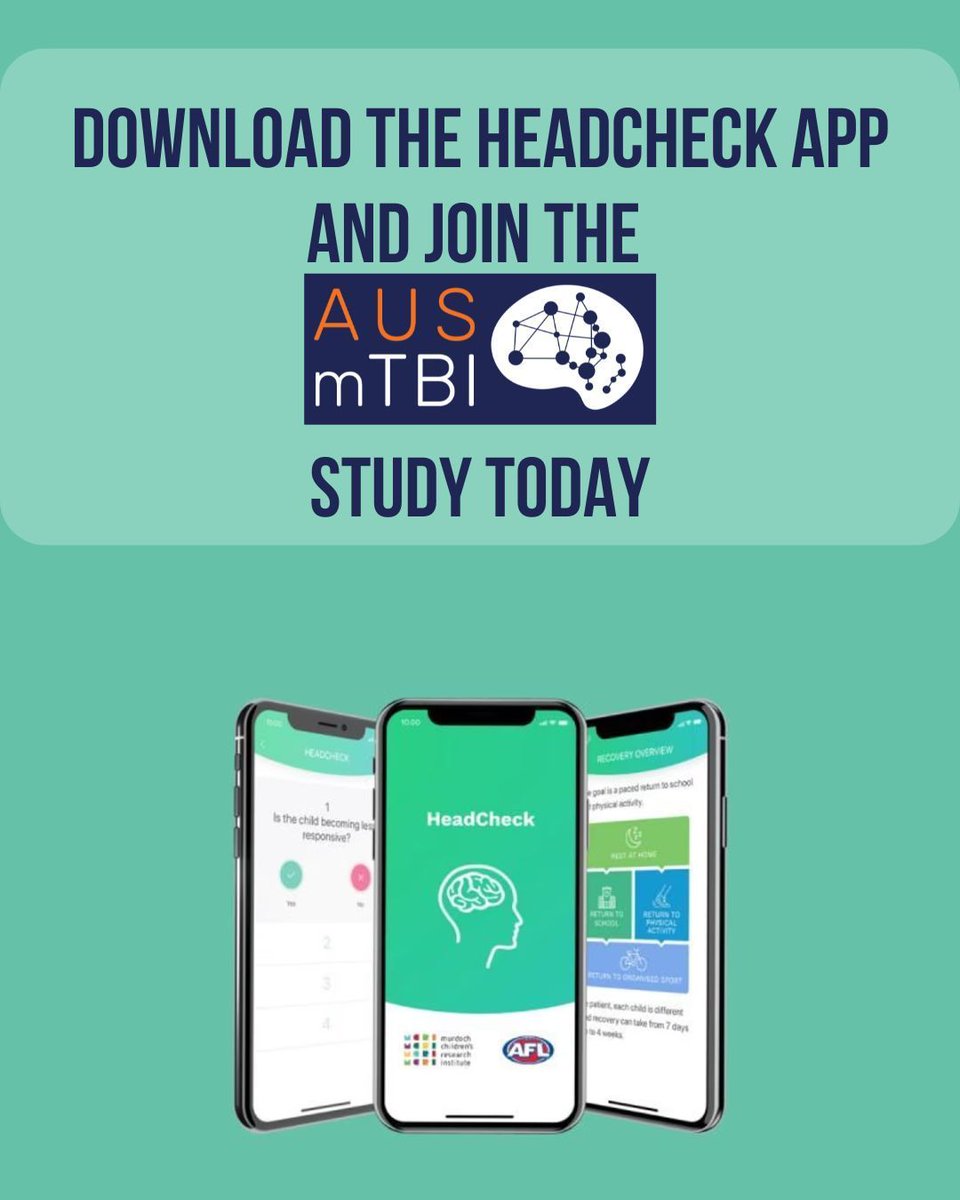 Help us make a difference! Seeking kids and adults who have had #concussion in the last 14 days to join our Australian concussion research. Sign up via the HeadCheck app &gt; Join AUS-mTBI and get 28 days of personalised recovery advice, symptom tracking &amp; the chance to win.