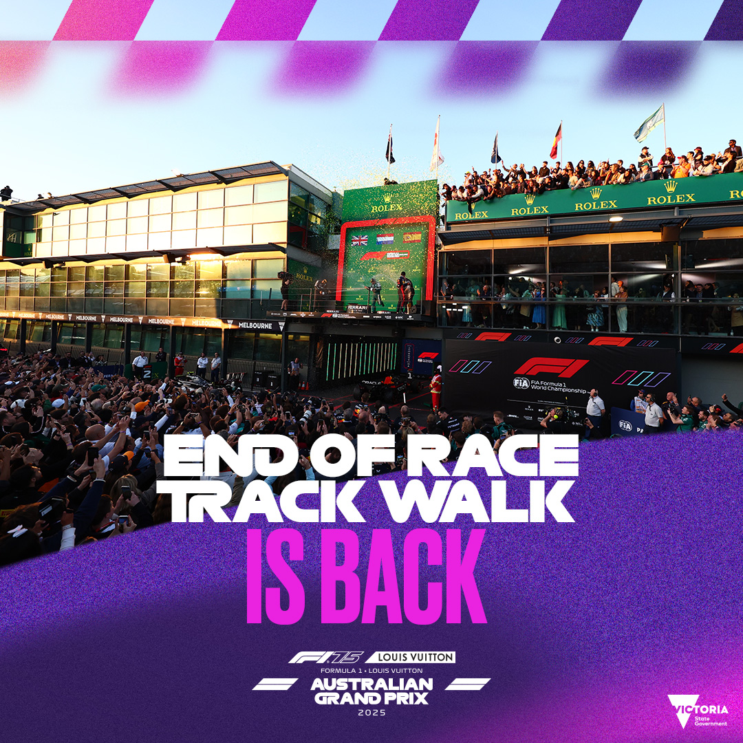 We’re thrilled to announce the return of the End of Race Track Walk in 2025.

It is a unique and cherished experience for fans seen the world over and at the conclusion of this year's race, fans will once again be given access to the track to help celebrate our 2025 winners.

For