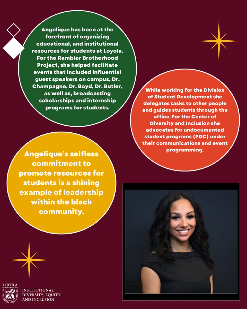 In honor of Black History Month, we're highlighting the incredible leaders making a difference at Loyola. A special shoutout to <a href="/amourxang/">Ang</a> for her dedication and leadership in uplifting our community and creating a lasting impact on campus! ✊🏽 #BlackHistoryMonth #LoyolaLeaders