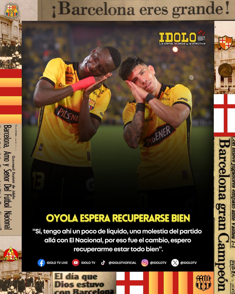 idoloTV's tweet photo. Oyola espera recuperarse bien‼️ https://t.co/JhqaucEt5o