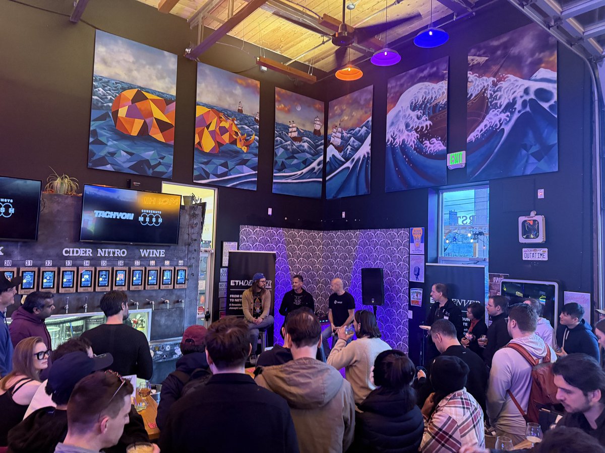 Excited to have <a href="/ethereumJoseph/">Joseph Lubin</a>, <a href="/owocki/">Kev.Ξth, Gitcoin 3.3 🔜 ™️</a>, and @mikekriak at our Tachyon Event! Let’s build the future together! 🚀 #Web3 #Ethereum 

Apply for our accelerator program at: tachyon.xyz