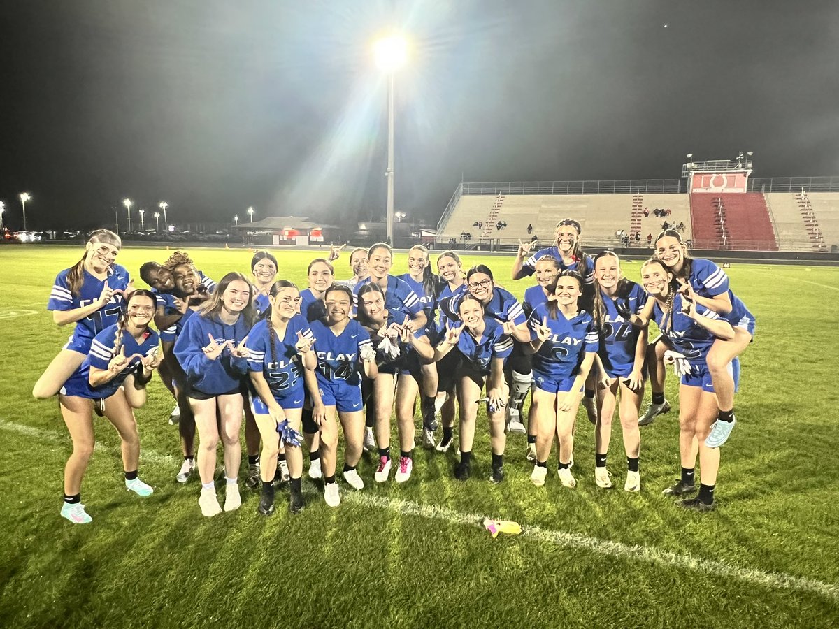 Clay High Athletics (@clay_athletics) on Twitter photo FLAG FOOTBALL 🏈 FINAL!
Clay 18 - Middleburg 6
<a href="/oneclaysports/">Clay County Athletics</a> <a href="/ClayTodaySports/">Randy T Lefko</a> <a href="/Clay_Crazies/">Clay Crazies</a> <a href="/CFreemanJAX/">Clayton Freeman</a> <a href="/FlaHSFootball/">FloridaHSFootball.com</a> <a href="/Sports4Jax/">News4Jax Sports</a> FLAG FOOTBALL 🏈 FINAL!
Clay 18 - Middleburg 6
<a href="/oneclaysports/">Clay County Athletics</a> <a href="/ClayTodaySports/">Randy T Lefko</a> <a href="/Clay_Crazies/">Clay Crazies</a> <a href="/CFreemanJAX/">Clayton Freeman</a> <a href="/FlaHSFootball/">FloridaHSFootball.com</a> <a href="/Sports4Jax/">News4Jax Sports</a>