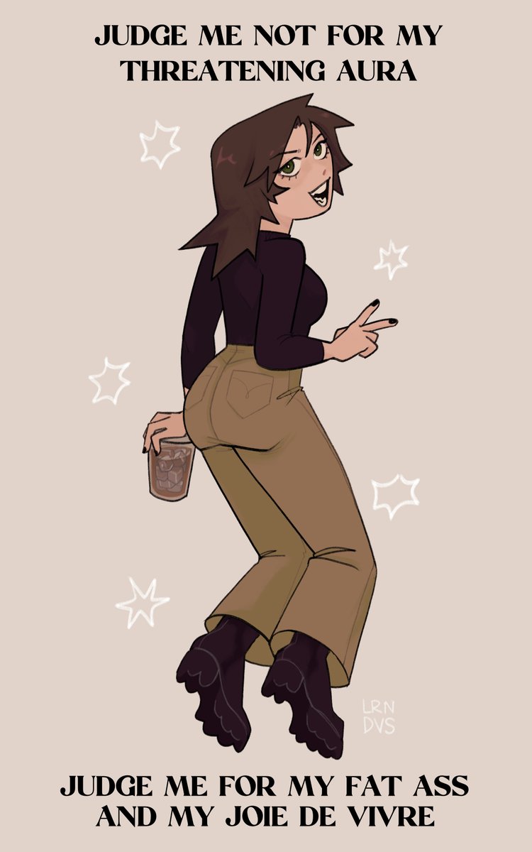 Judge me for the contents of my character and also the contents of my caboose, I guess