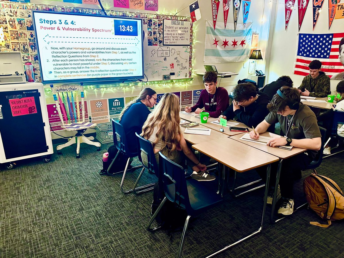 Recently in English 3! 
- Before starting OM&amp;M, Ss ranked survival items for their journey to California as Dust Bowl migrants🌾👨🏽‍🌾
- After reading Ch 2, Ss mapped characters on a vulnerability-power spectrum, debating strengths &amp; weaknesses, who holds control &amp; who’s at risk💪🏽🐁