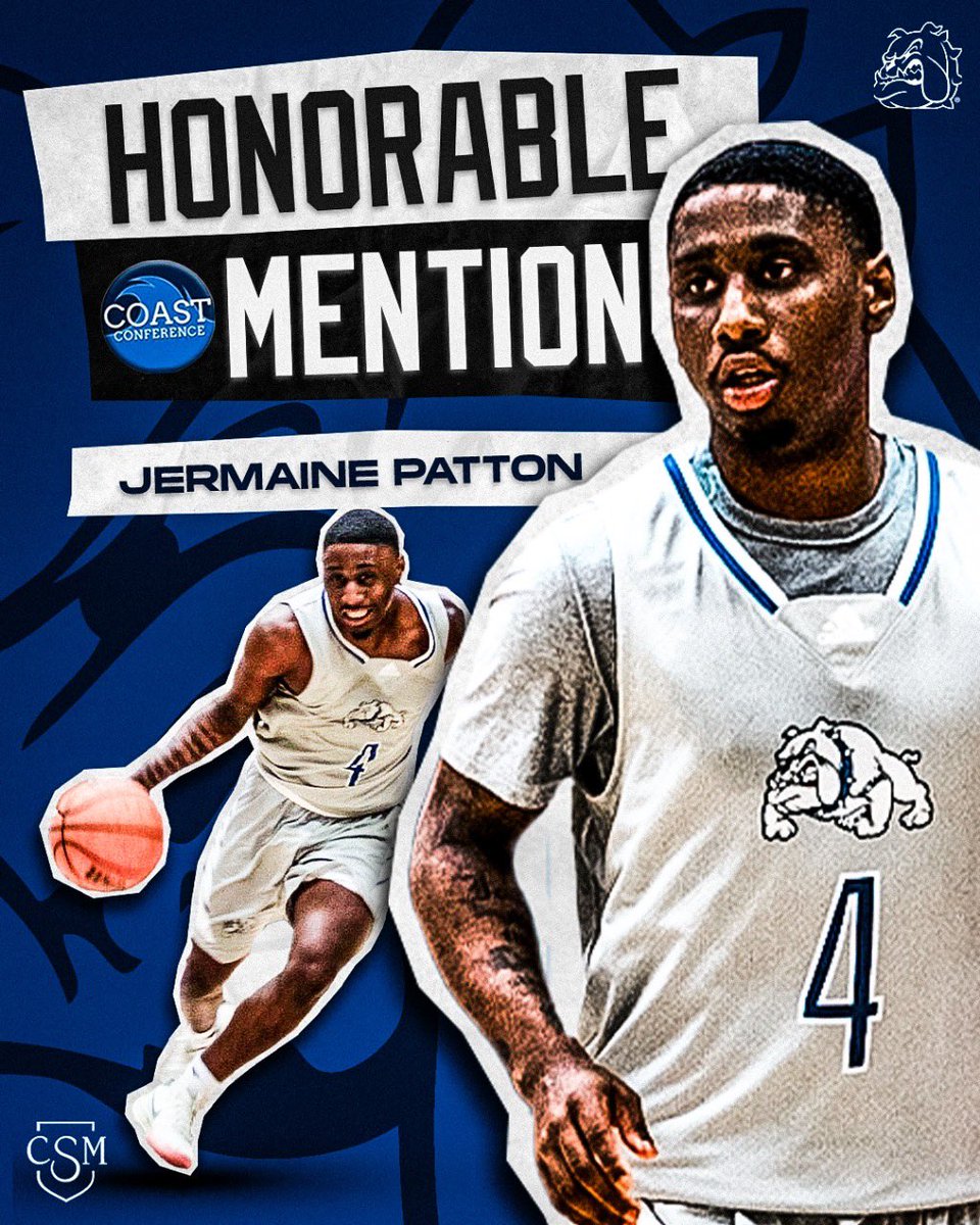 Congrats to sophomore Jermaine Patton for receiving Coast-North Conference Honorable Mention! The point guard averaged 8ppg, 4apg, 3rpg during conference play. He also shot 40% from the field and was 40% behind the arc. 

#bleedblue #conferenceawards #winner