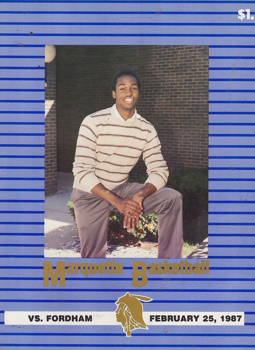 Game program for <a href="/MarquetteMBB/">Marquette Basketball</a> versus Fordham (<a href="/FordhamMBB/">Fordham Men's Basketball</a>) thirty-eight years ago today on February 25, 1987 #mubb